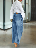 Overlay Wide-Leg Jeans