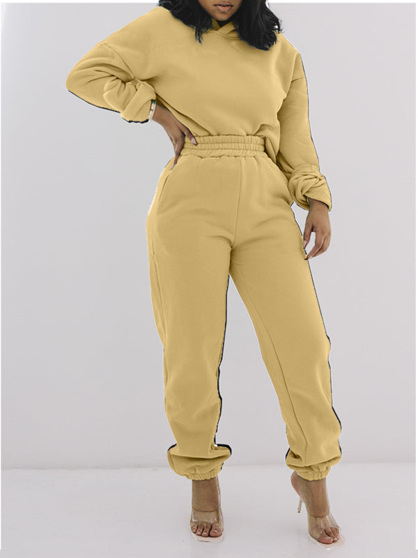 Morchique Solid Hoodie & Pants Set