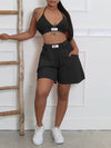 Washed Halter Top & Shorts Set