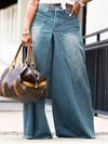 Raw Hem Wide Leg Jeans