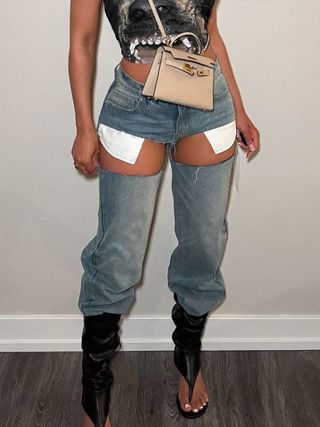 Cutout Jeans