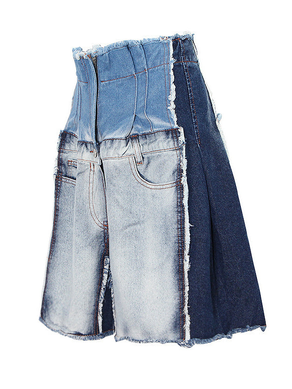 Morchique Denim Combo Bermuda Shorts