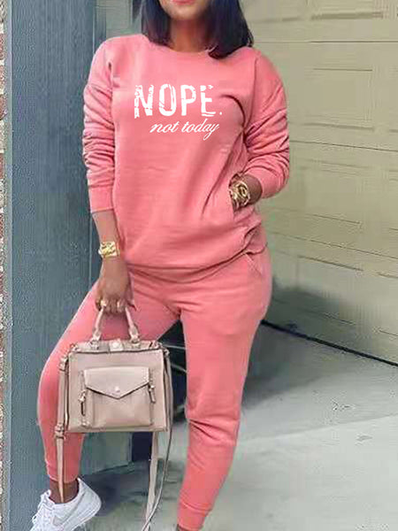 NOPE Sweatshirt & Jogger Pants Set