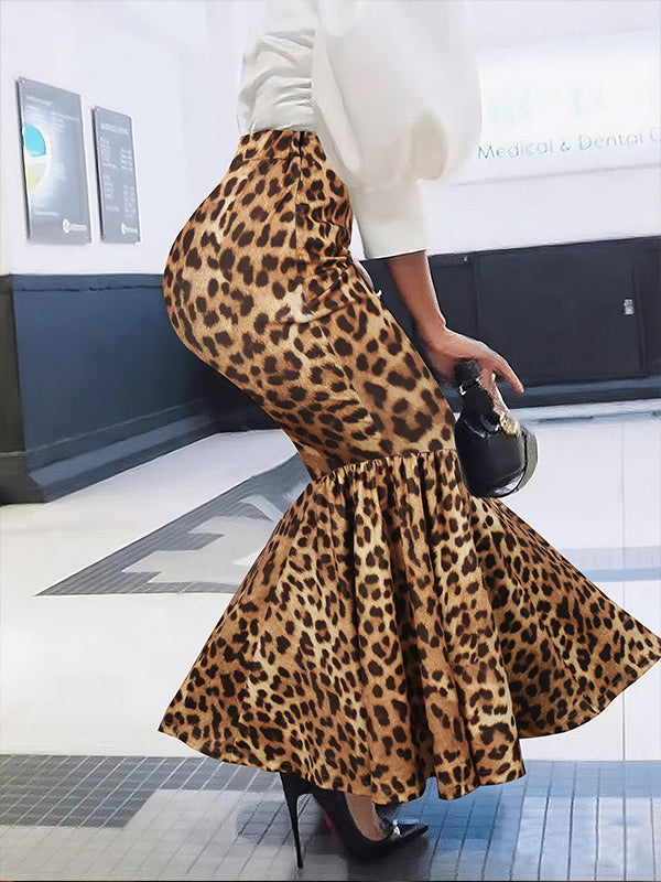 Leopard Mermaid Skirt
