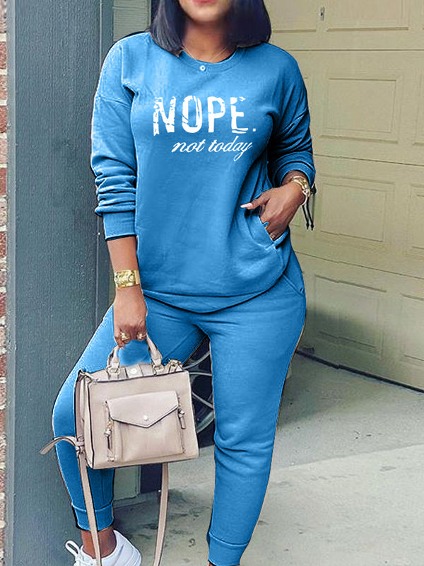 NOPE Sweatshirt & Jogger Pants Set