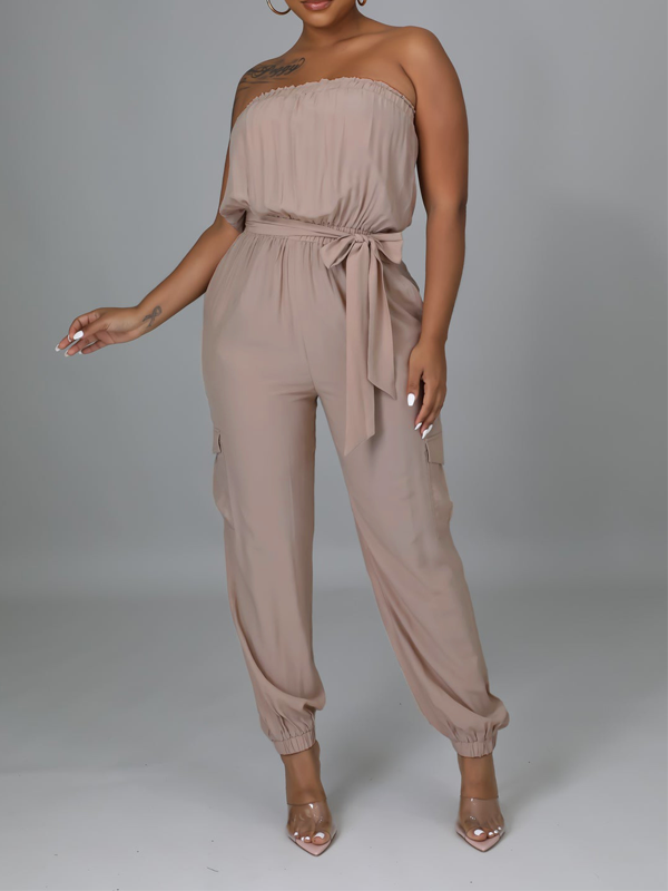 Strapless Tied Jumpsuit