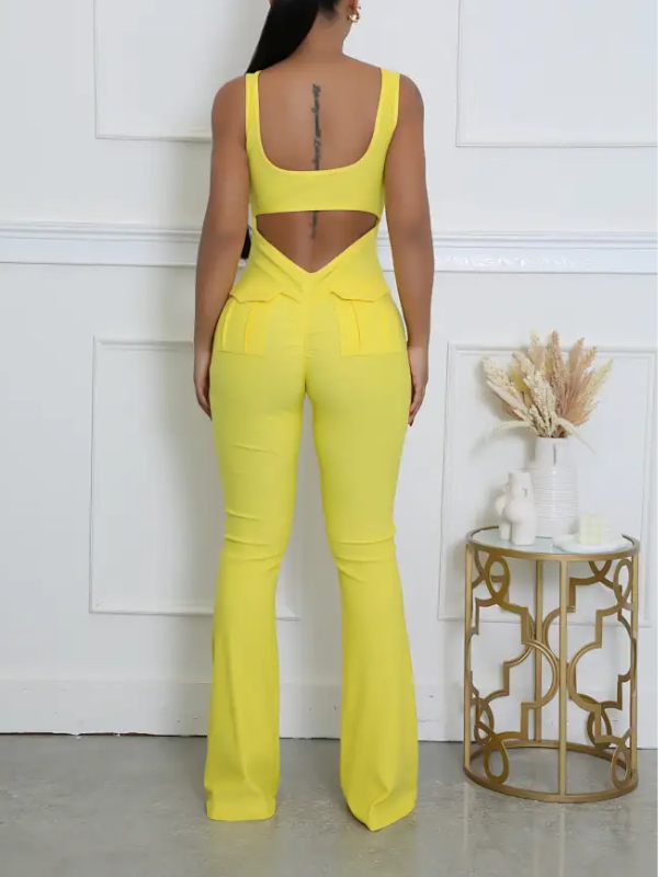 Solid Sleeveless Jumpsuit