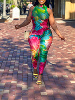 Morchique Printed Sleeveless Jumpsuit
