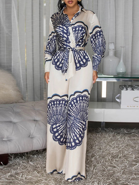 Printed Tied Jumpsuit