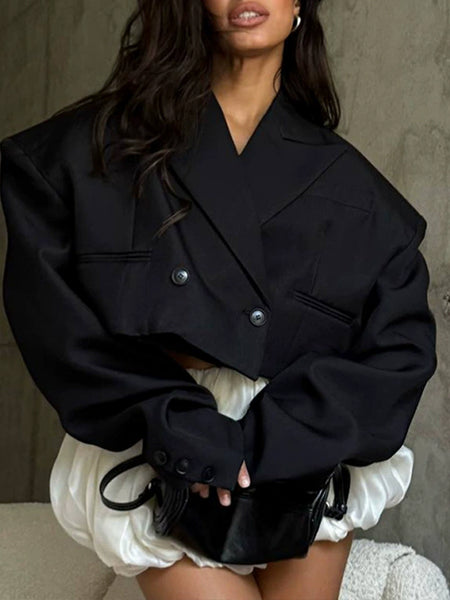 Black Cropped Blazer