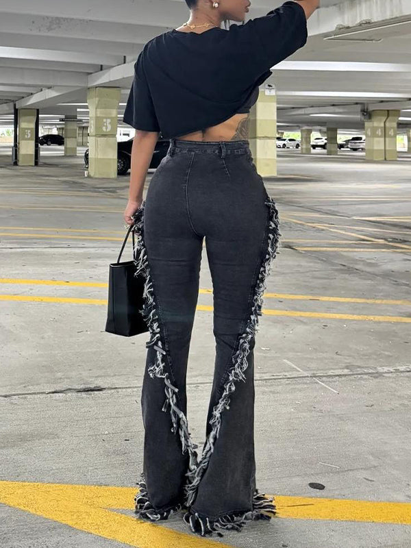 Fringe Flare Jeans