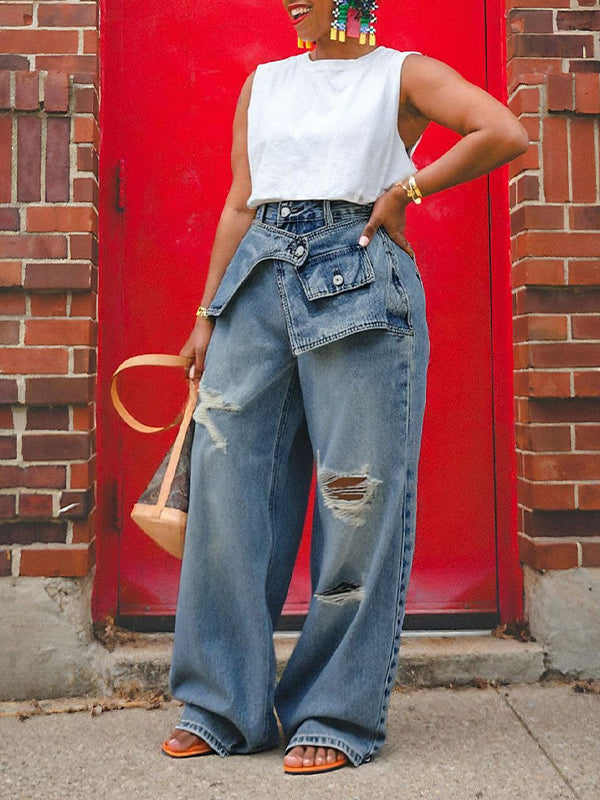 Ripped Cargo Jeans
