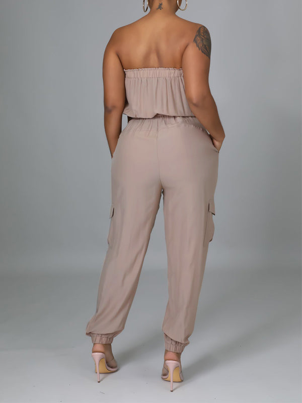 Strapless Tied Jumpsuit