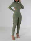 Cutout Back Cargo Jumpsuit