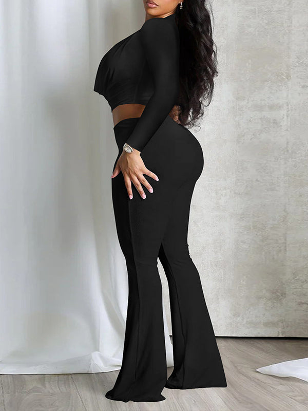 Cow-Neck Cutout Jumpsuit