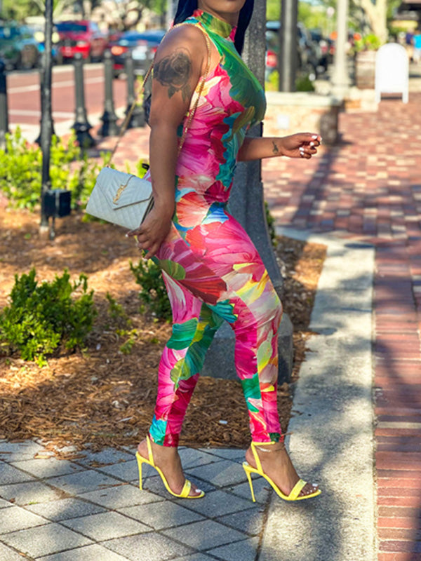 Morchique Printed Sleeveless Jumpsuit