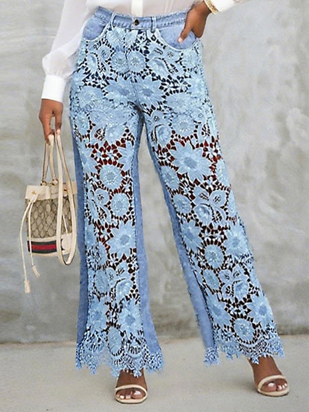 Lace Combo Jeans