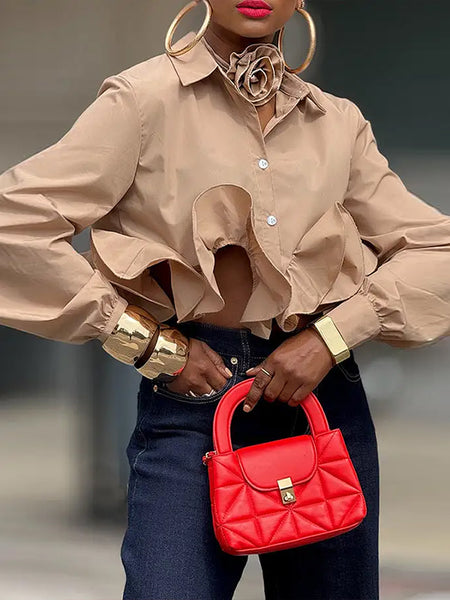 Ruffle Hem Shirt