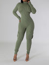 Cutout Back Cargo Jumpsuit