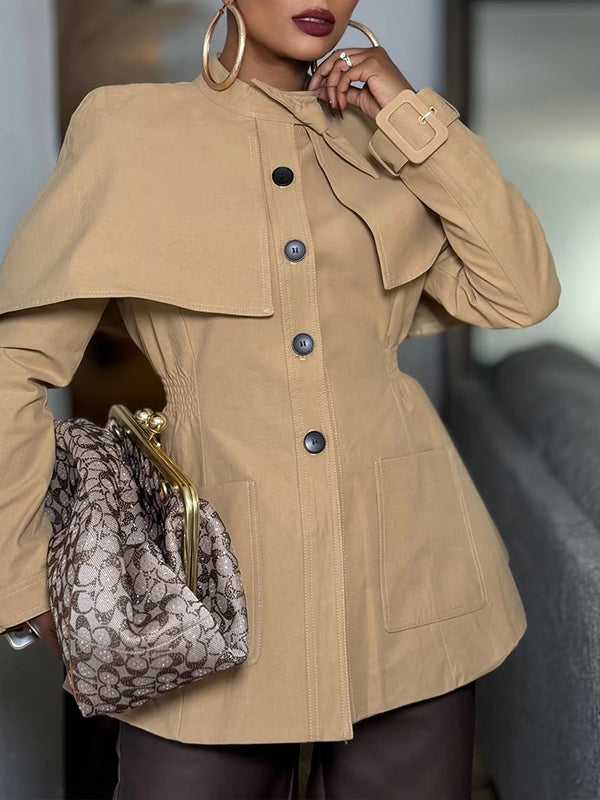 Button-Front Cape Trench