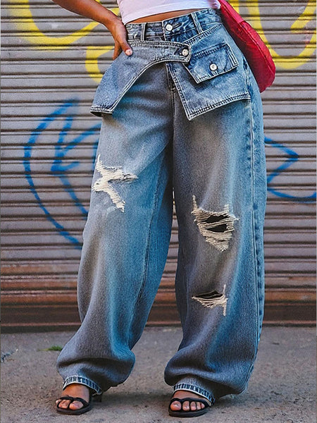 Ripped Cargo Jeans