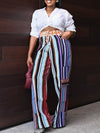 Morchique Printed Combo Wide-Leg Pants