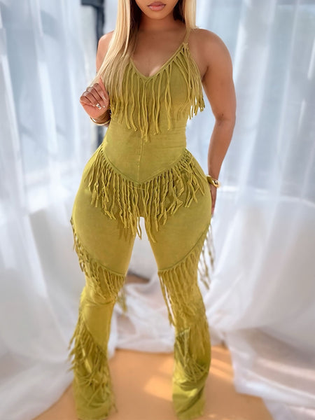 Fringe Cami Jumpsuit