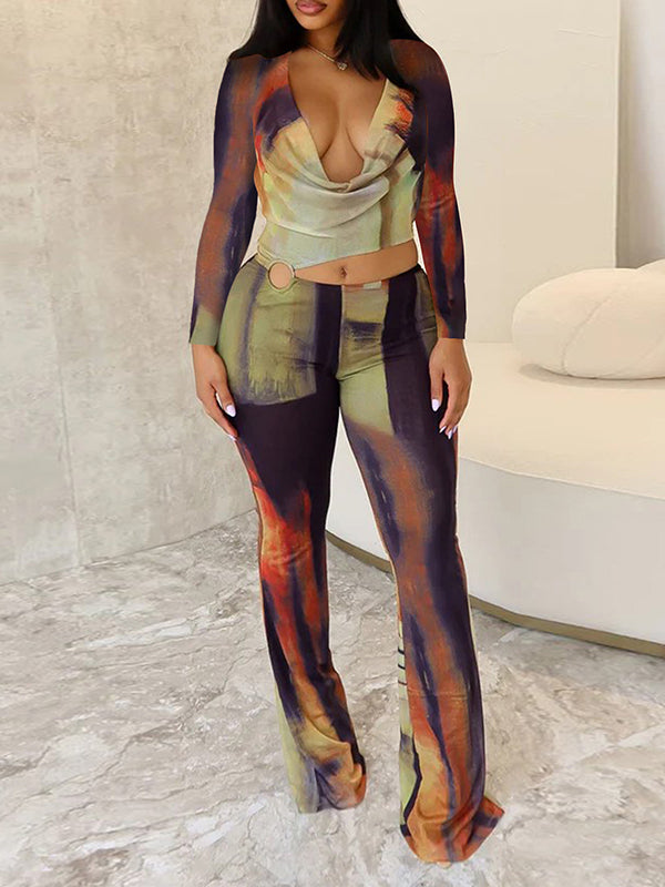 Cow-Neck Cutout Jumpsuit
