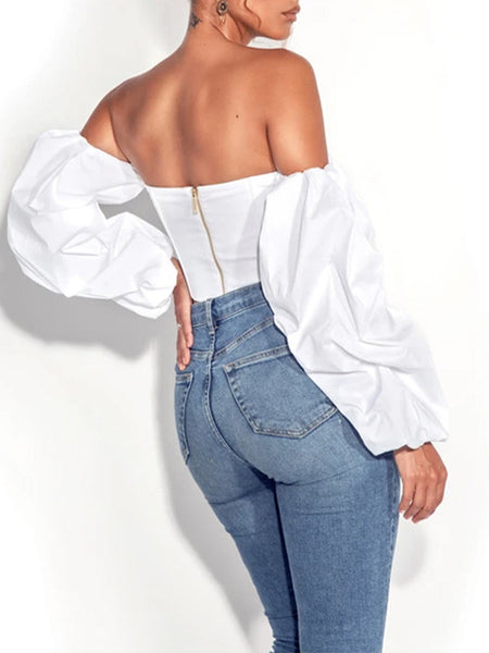 Solid Off-Shoulder Top