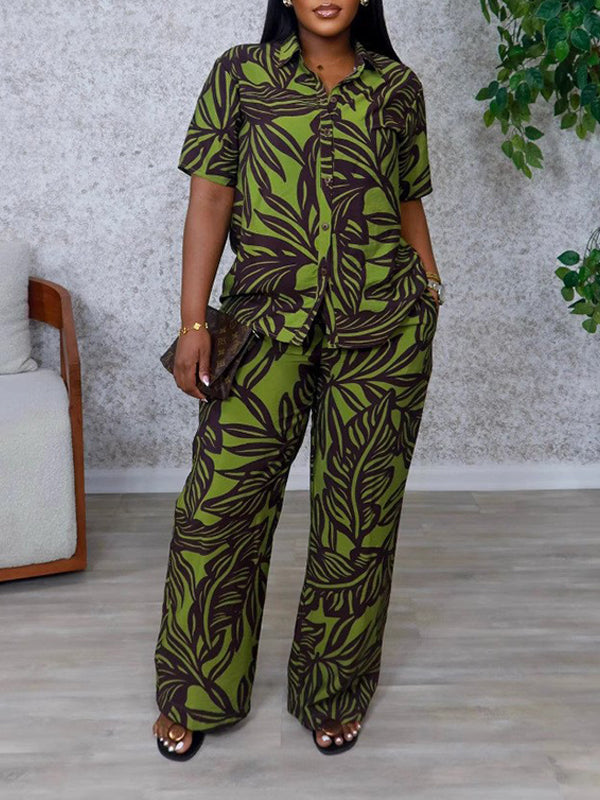 Printed Shirt & Pants Set