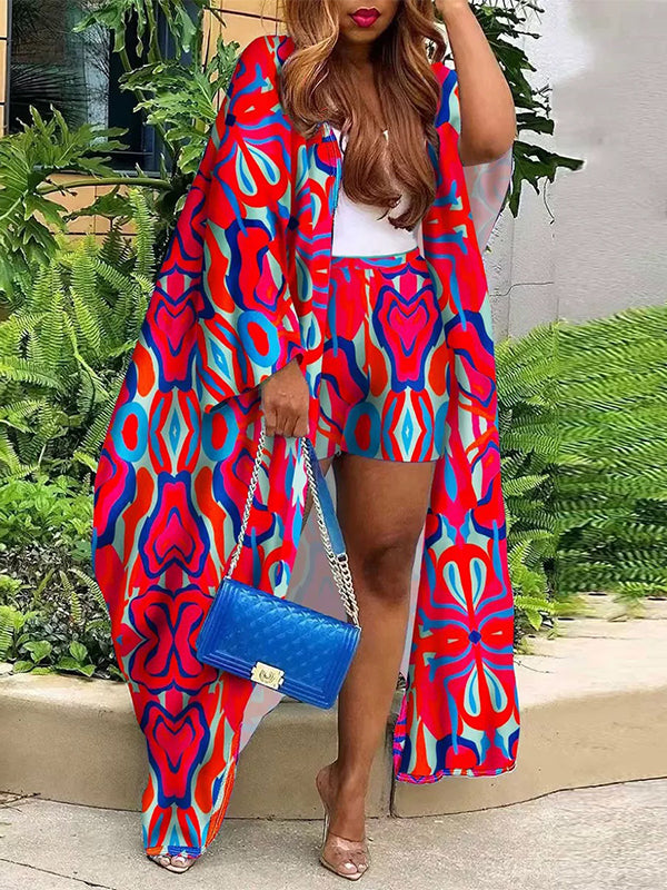Printed Top & Shorts Set