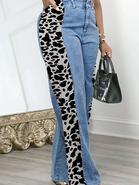 Printed Combo Jeans