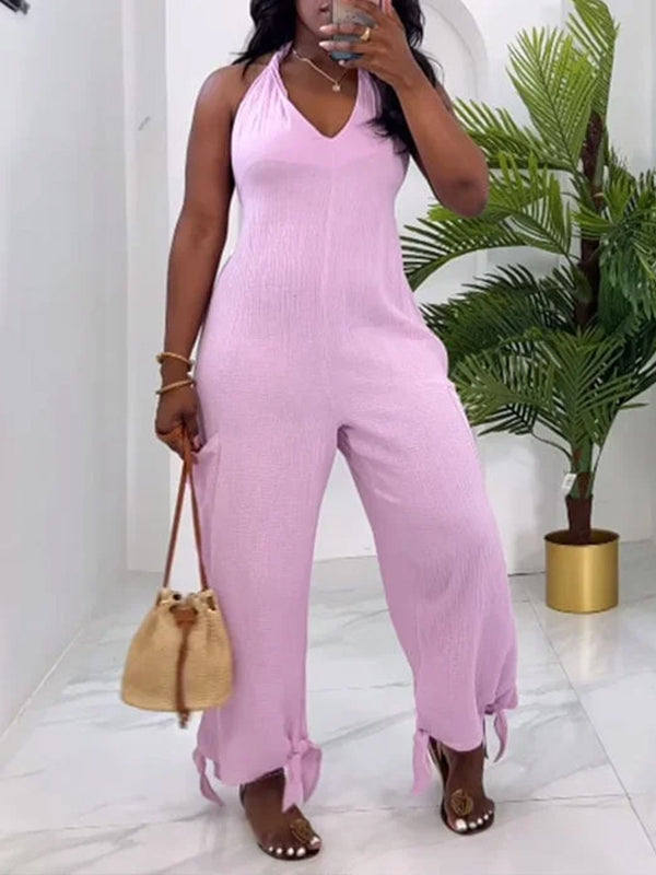 Halter Cargo Jumpsuit