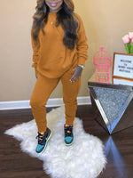 Solid Sweatshirt & Jogger Pants Set