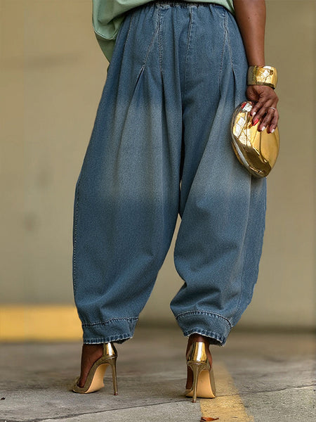 Wide Leg Jogger Jeans