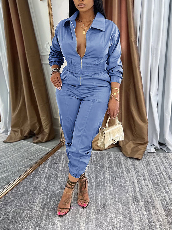 Morchique Zip-Front Cargo Jumpsuit