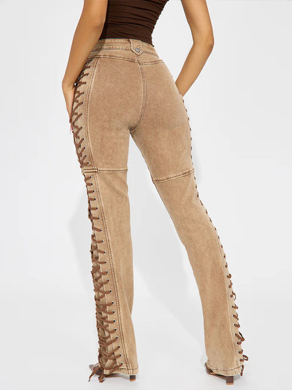 Morchique Lace Up Jeans