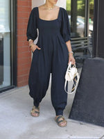 Morchique Square-Neck Slouchy Jumpsuit