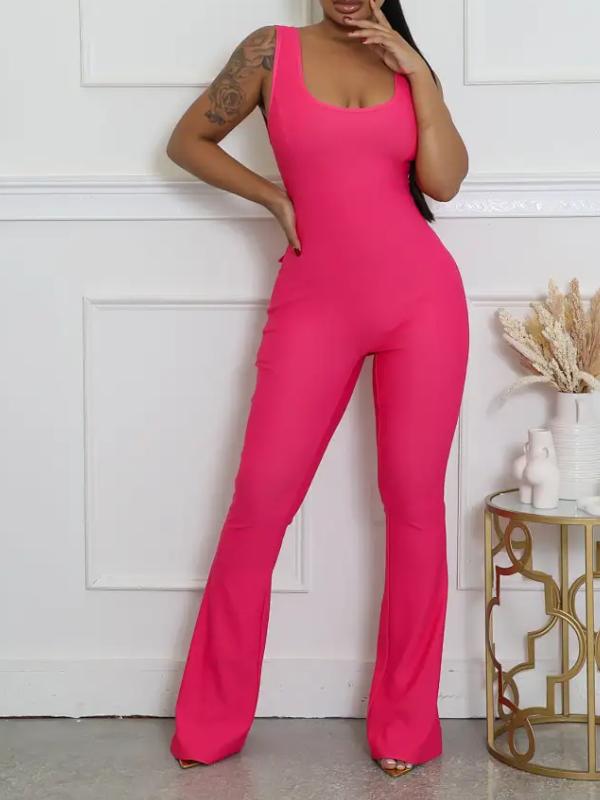 Solid Sleeveless Jumpsuit