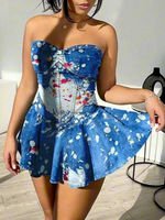 Strapless Denim Dress