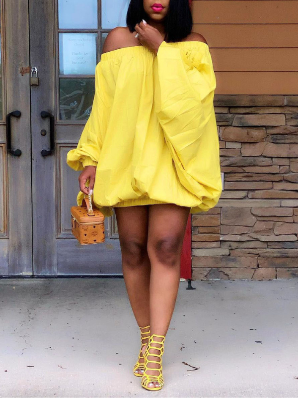 Off-Shoulder Parachute Dress