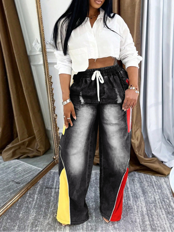 Colorblock Combo Jeans