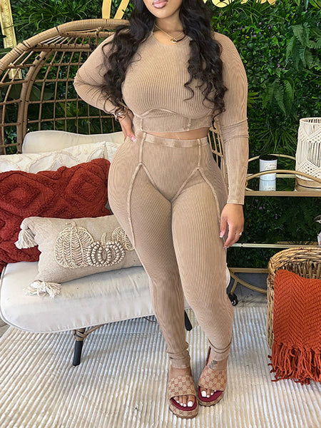 Morchique Ribbed Two-Piece Set