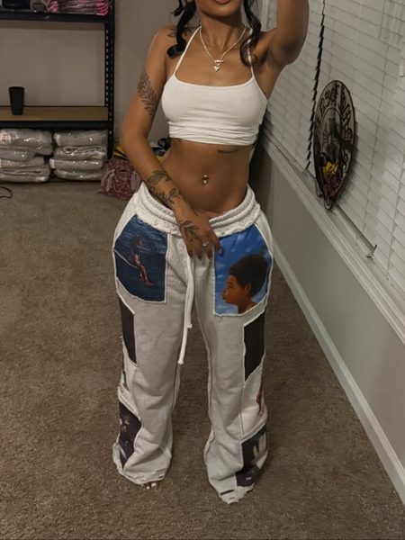 Printed Combo Sweatpants