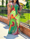 Morchique Floral Halter Maxi Dress