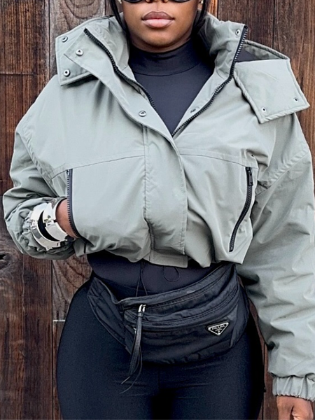 Zip-Front Hoodie Jacket
