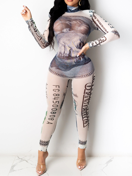 Printed Sheer Jumpsuit