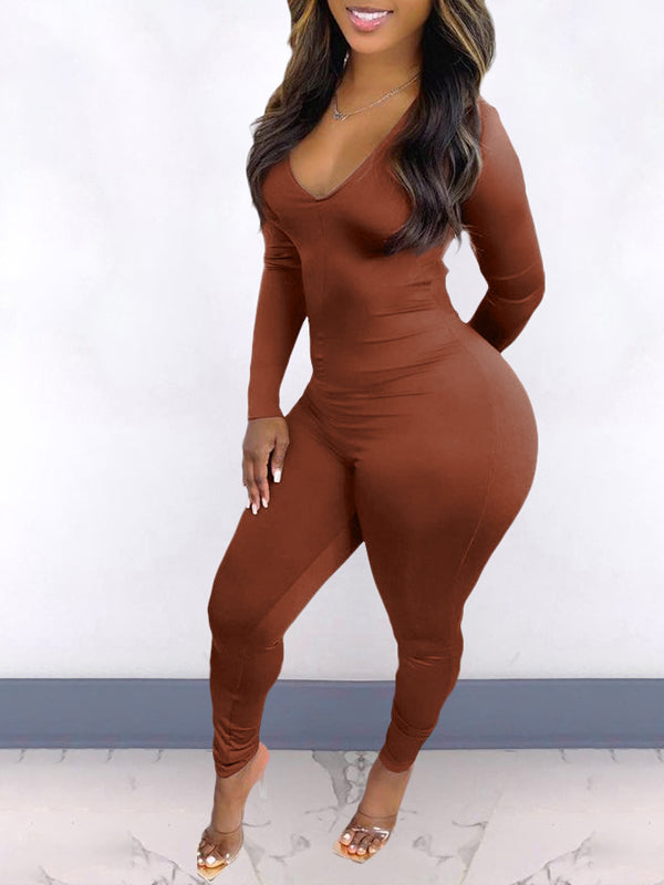 Morchique V-Neck Drawstring Jumpsuit