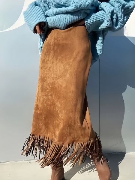 Fringe Pencil Skirt