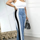  Medium Wash Blue & Stripe